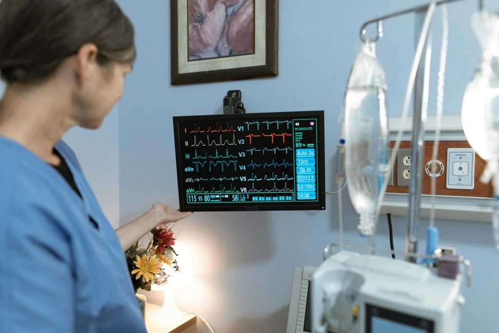 Nurse looking at a Monitor