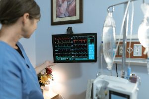 Nurse looking at a Monitor