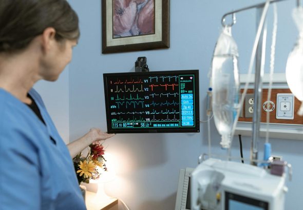 Nurse looking at a Monitor